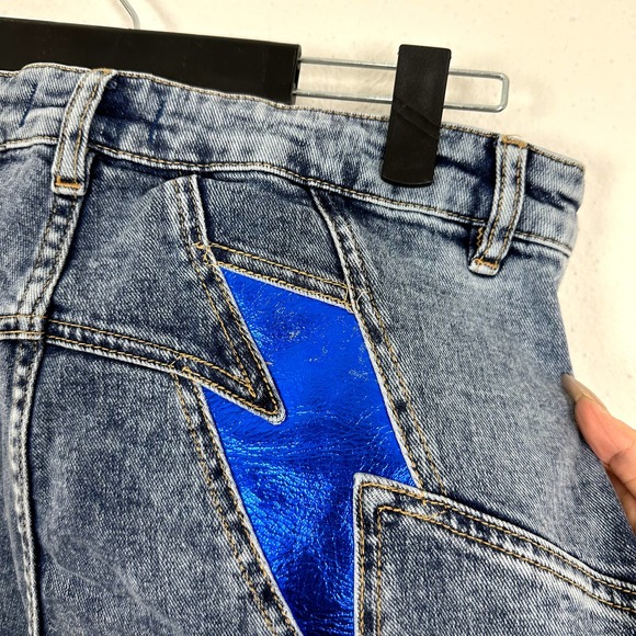 NEW Free People Thunderbird Flare Jeans in Electric Blue Size 32 - Picture 7 of 7